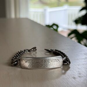 WW2 Sterling Army ID chain link bracelet